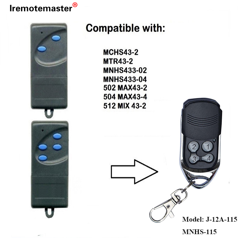 Para 502 MAX43-2, 504 MAX43-4 Mando a distancia de reemplazo 433,92 mhz Mando a distancia para porta de garaxe