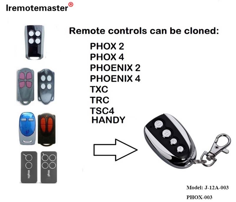 Para PHOENIX 2 4 TSC2 TSC4 HANDY2 mando a distancia de reemplazo para puerta de garaje 433,92 mhz